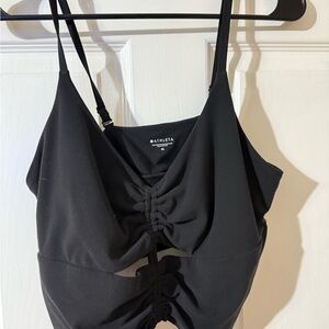 Athleta Black Ruched Camisole